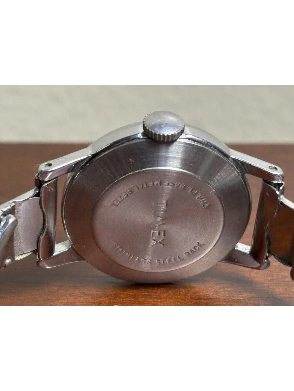 Rare Vintage Timex Blue Dial Manual Wind Date Watch Chrome Mechanical Runs 1970s